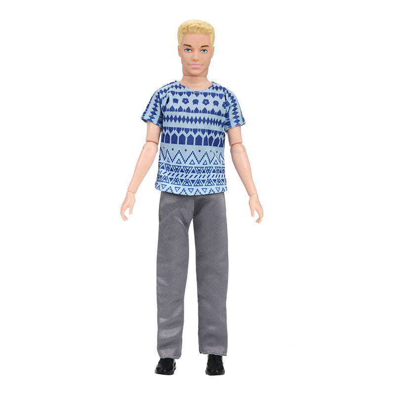 30cm Fashion Ken Doll – 1/6 Multi-Joint Movable Boyfriend with Clothes Suit, Dress-Up Toy for Kids