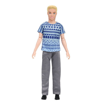 30cm Fashion Ken Doll – 1/6 Multi-Joint Movable Boyfriend with Clothes Suit, Dress-Up Toy for Kids