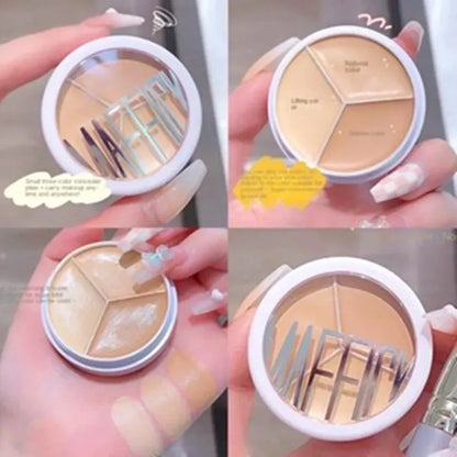 3-Color Concealer Palette – Professional Coverage for Dark Circles and Face Imperfections