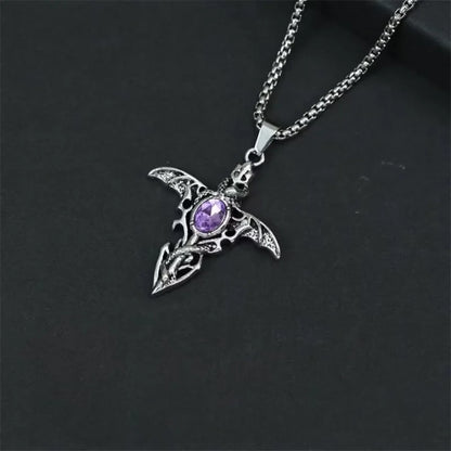 European & American Retro Gothic Cross Necklace – Unisex Hip-Hop Fashion Pendant for Men & Women, Street Style Trendsetter Jewelry Accessory