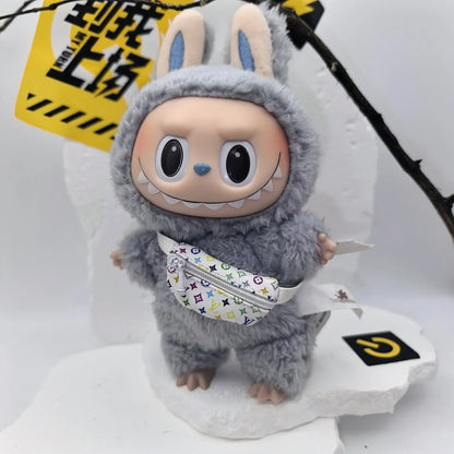 17cm Labubu POP MART Blind Box Doll Clothes – Cute Princess Dress with Suspenders Skirt (Clothes Only)