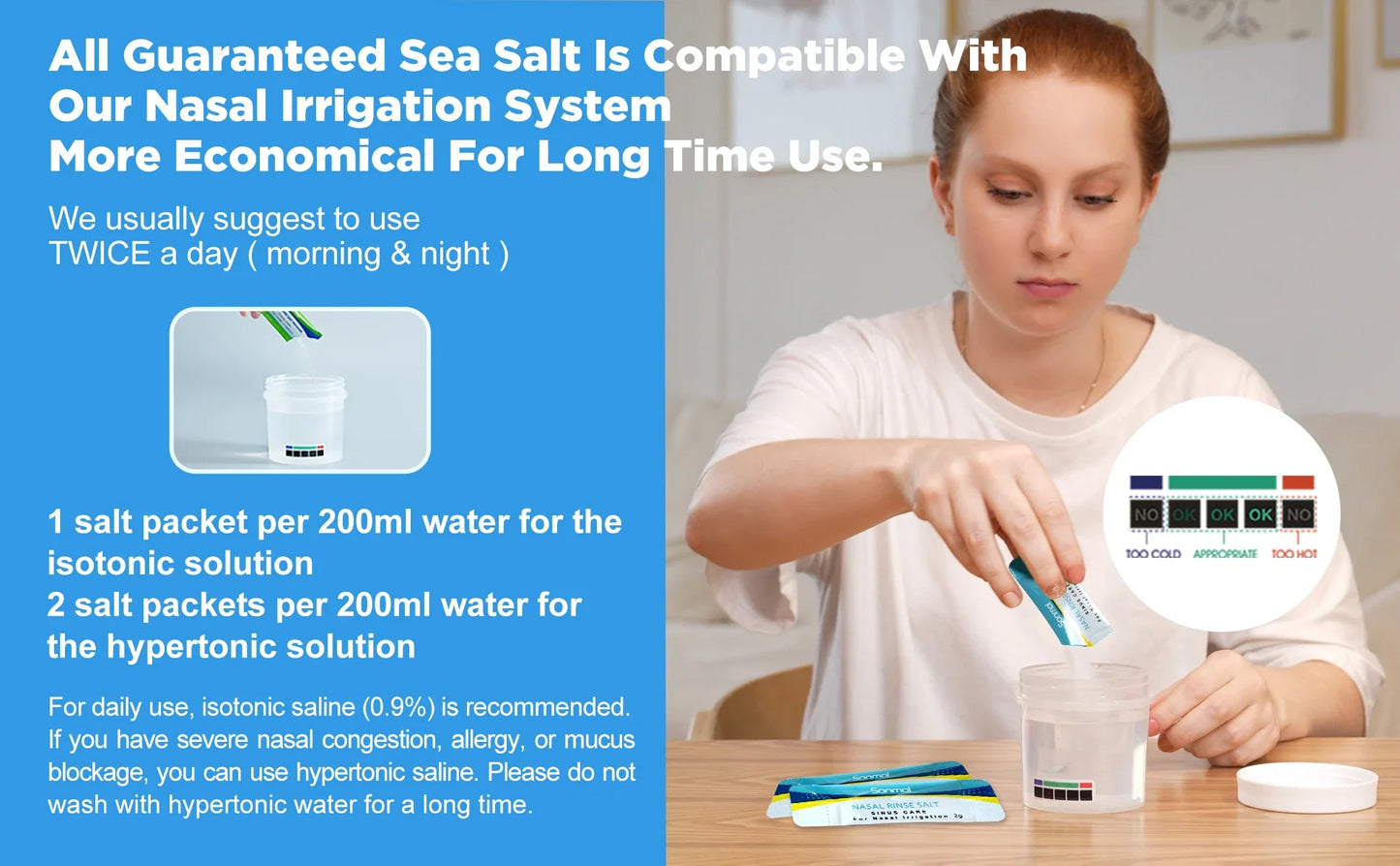 Electric Nasal Irrigation System – Includes 50 SaltPods, Nose Washer & Sinus Rinse Cleaner for Congestion Relief
