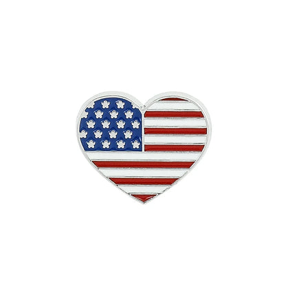 USA Flag Lapel Pin – Cute Coat of Arms & American Map Brooch, National Emblem Button Badge