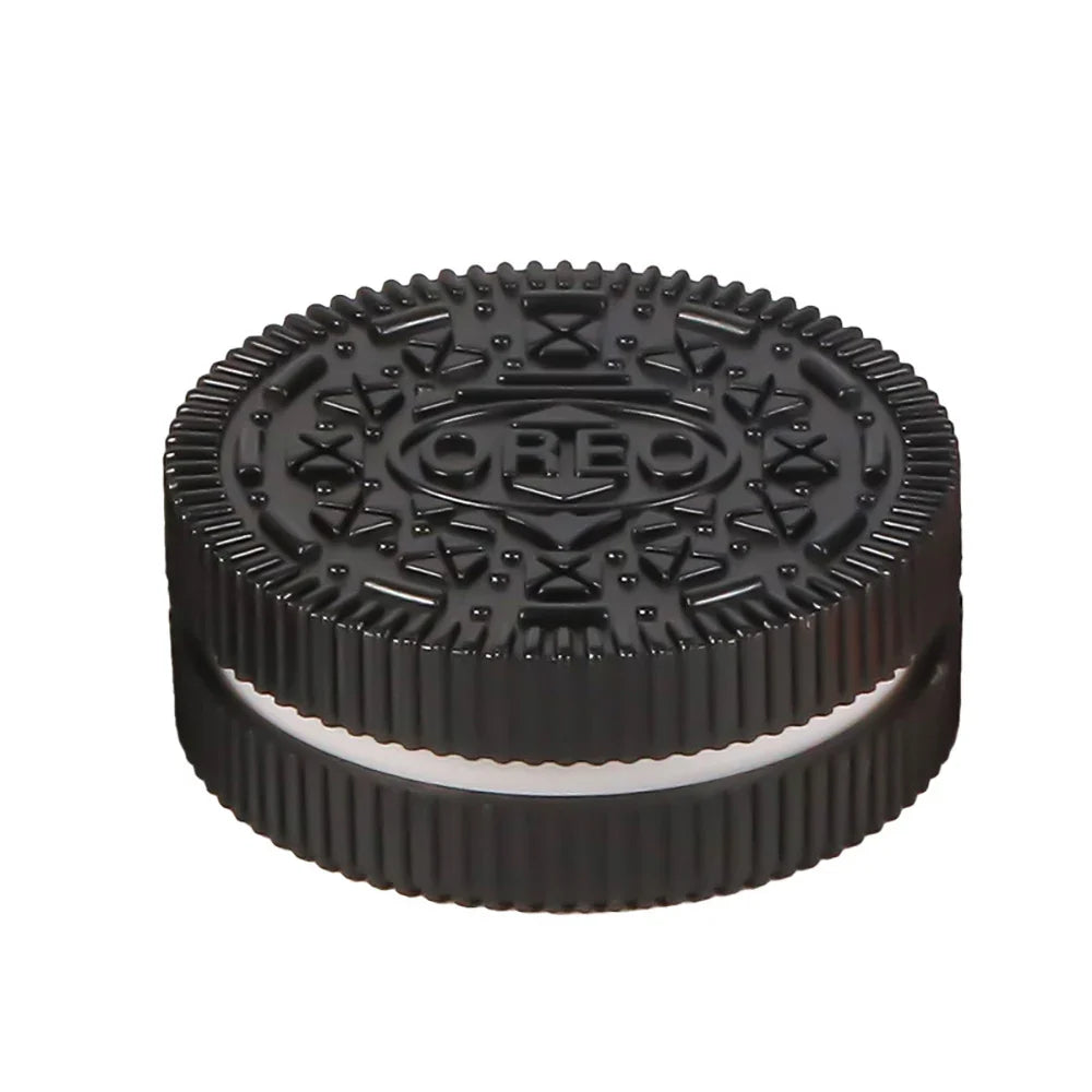 60mm Plastic Herb Grinder – Cookie Biscuit Design Tobacco & Spice Crusher for Smoking