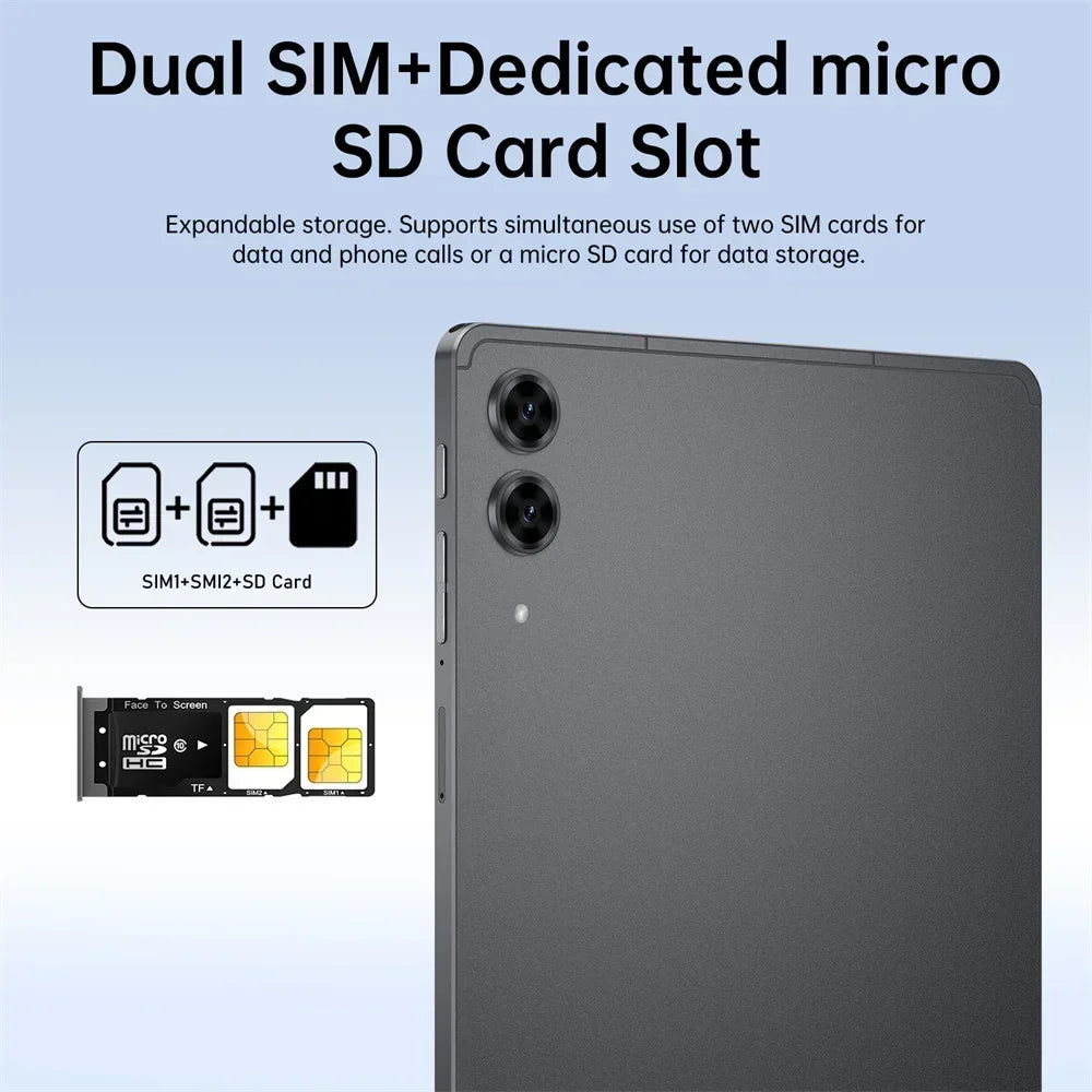 2026 Pad 7s Pro 10.1" Android Tablet – 16GB+1TB, 10000mAh, 5G WiFi Dual SIM, Global Version Kids PC