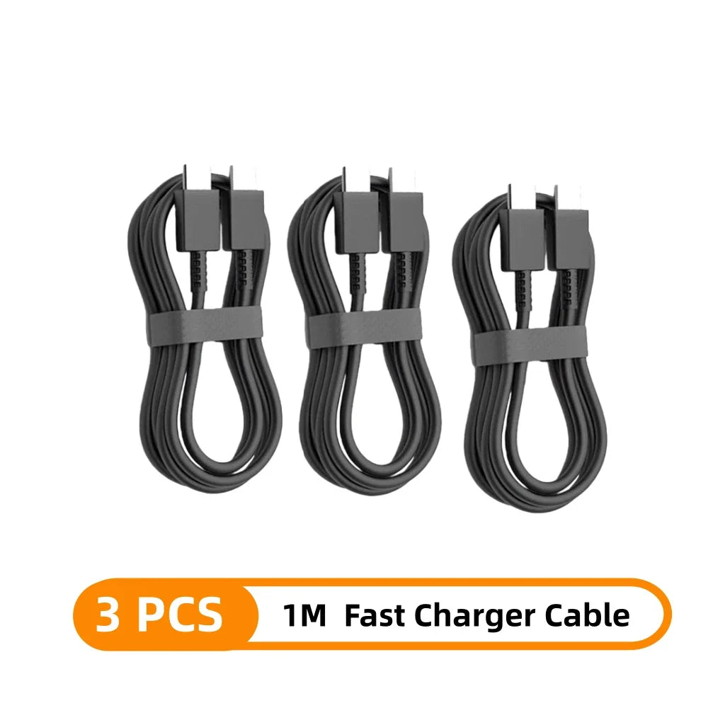 3PCS 100W USB-C to USB-C Fast Charging & Data Cable for Samsung Galaxy S22 S23 S24 S25, Note & A Series