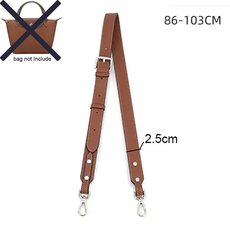 Leather Shoulder Strap for Longchamp Terra Bag - No-Punch Replacement Handle Strap Accessory