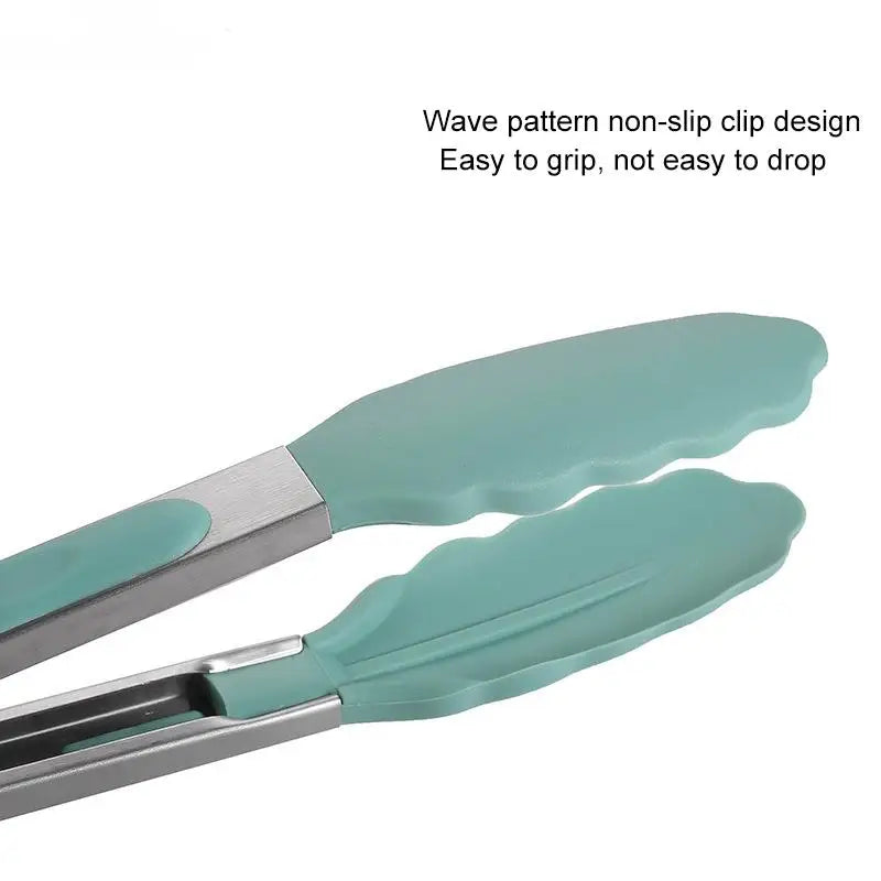 Versatile Non-Slip Food Grade Silicone Tong for BBQ & Kitchen - Creative Bread Serving Tool with a Secure Grip