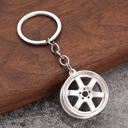 Creative Gear Head Keychain – Speed Gearbox & Turbo Hub Brake Disc Pendant for Car Keys, Shock Absorber Keyring