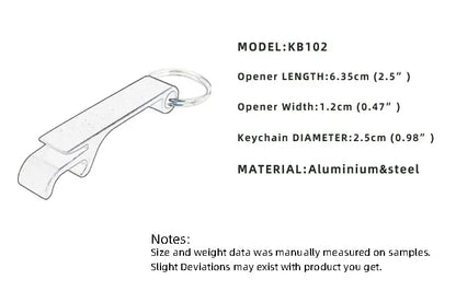 100pcs Custom Aluminum Can Opener Keychain — Portable Promotional Giveaway with Logo for Restaurants