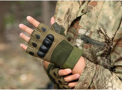 Fitness Anti-Slip Cycling Gloves – Wear-Resistant Tactical Sports & Climbing Half Finger Gloves for Outdoor Use