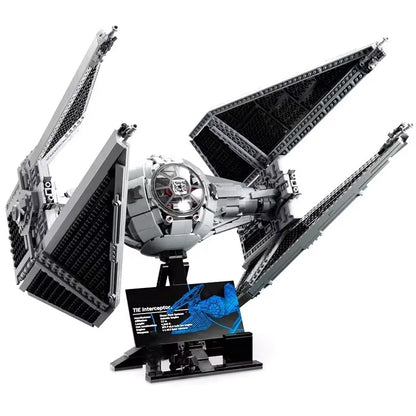 TIE Interceptor Starfighter Model Kit – 1931PCS Building Set with TIE Pilot Minifigure, Collectible Display Set for Creative Gifts and Decor