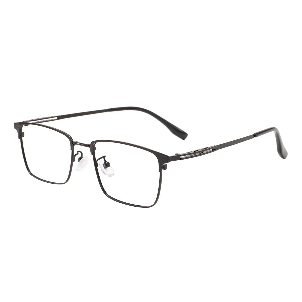 Comfortable Rectangular Men’s Business Glasses – Full Rim Browline Metal Frame for Optical Prescription Lenses