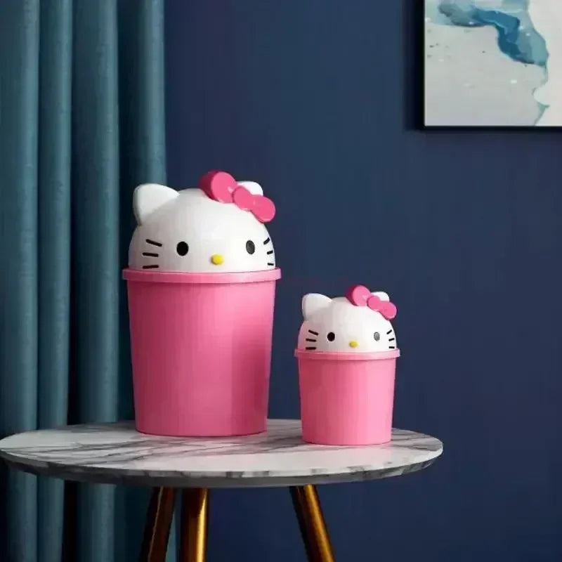 New Sanrio Hello Kitty Kawaii Dustbin – Trash Can for Living Room, Bedroom & Toilet