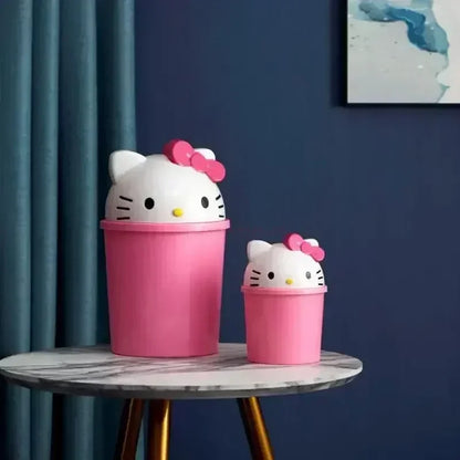 New Sanrio Hello Kitty Kawaii Dustbin – Trash Can for Living Room, Bedroom & Toilet