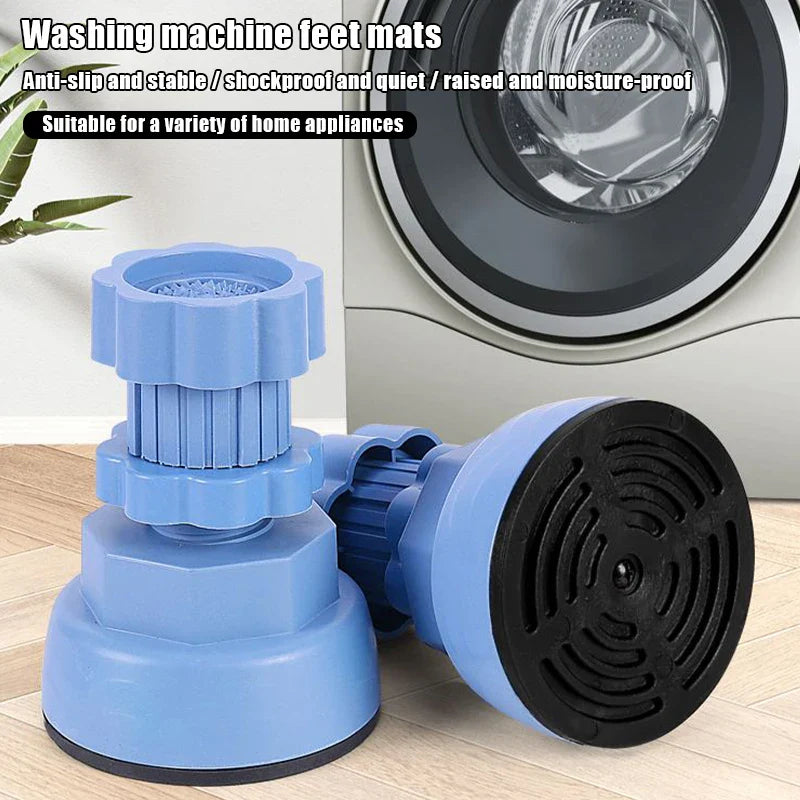 Adjustable Shock-Absorbing Foot Pads – Non-Slip, Moisture-Proof Height Extenders for Washing Machines & Refrigerators