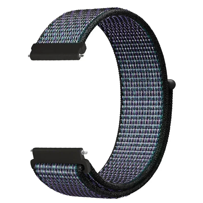 22mm Sport Nylon Loop Watch Band – Breathable Replacement Wristband for NORTH EDGE APACHE-46 Smartwatch, Durable Adjustable Strap