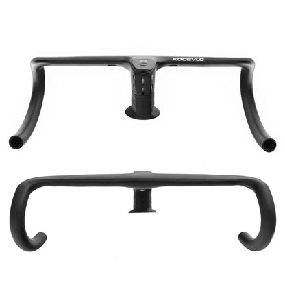 KOCEVLO Full Carbon Fiber Road Bike Stem & Integrated Handlebar — 28.6mm with Spacers