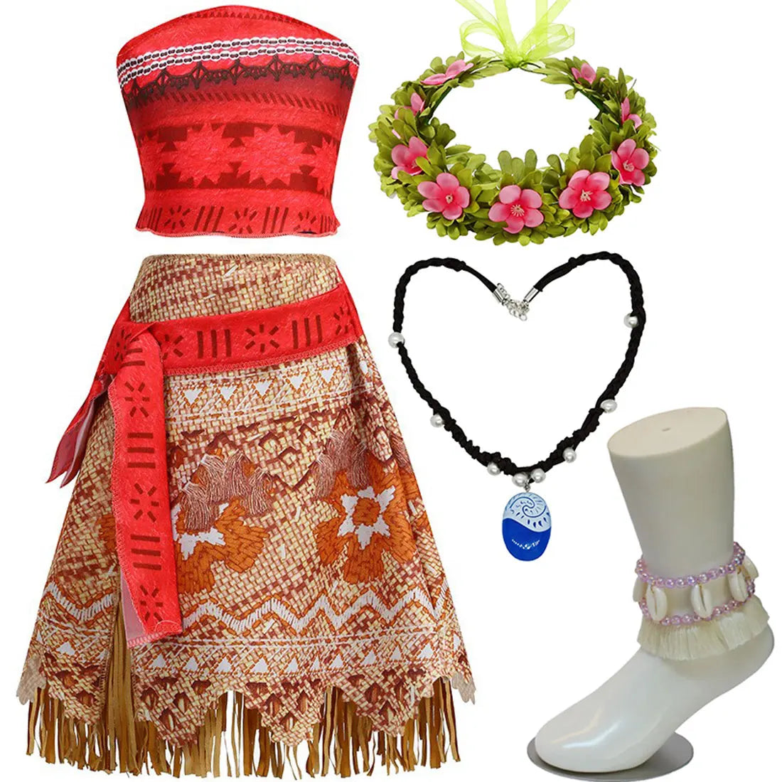 Moana Princess Costume Dress - Girls Carnival, Cosplay & Role Play Outfit