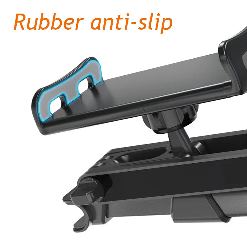 Universal Car Back Seat Headrest Mount Holder: 360 Rotation for iPad Air 4-11 Inch & Mini Tablet PC - Auto Phone Stand