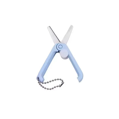 Mini Telescopic Keychain Scissors - Portable Folding Paper Cutting Tool & DIY Craft Stationery Accessory