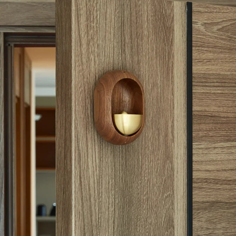 Wooden Wind Chimes Wireless Doorbell - Decorative Hanging Wind Bell for Home Entrance & Opening Decorations