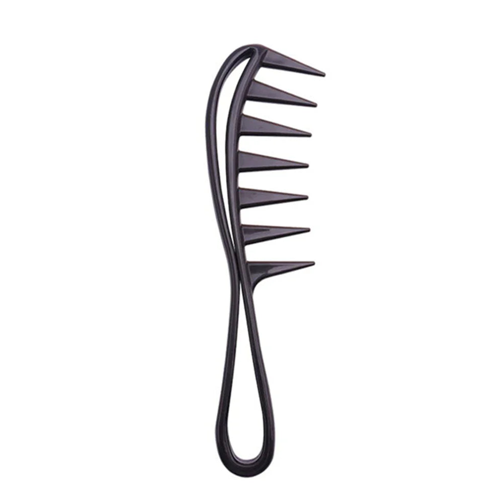 Wide Tooth Shark Plastic Comb for Men - Barber Styling & Hairdressing Tool, Ideal for Clipping, Curling, and Scalp Massage