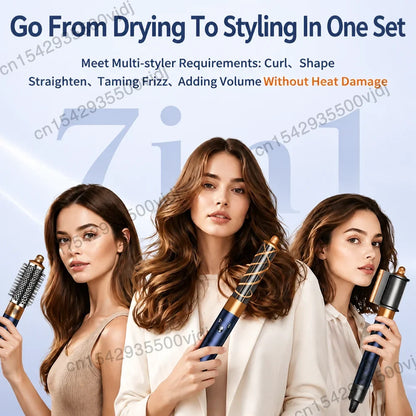 6-in-1 High-Speed Hair Styler - 110,000 RPM Ionic Hair Dryer & Automatic Curling Set