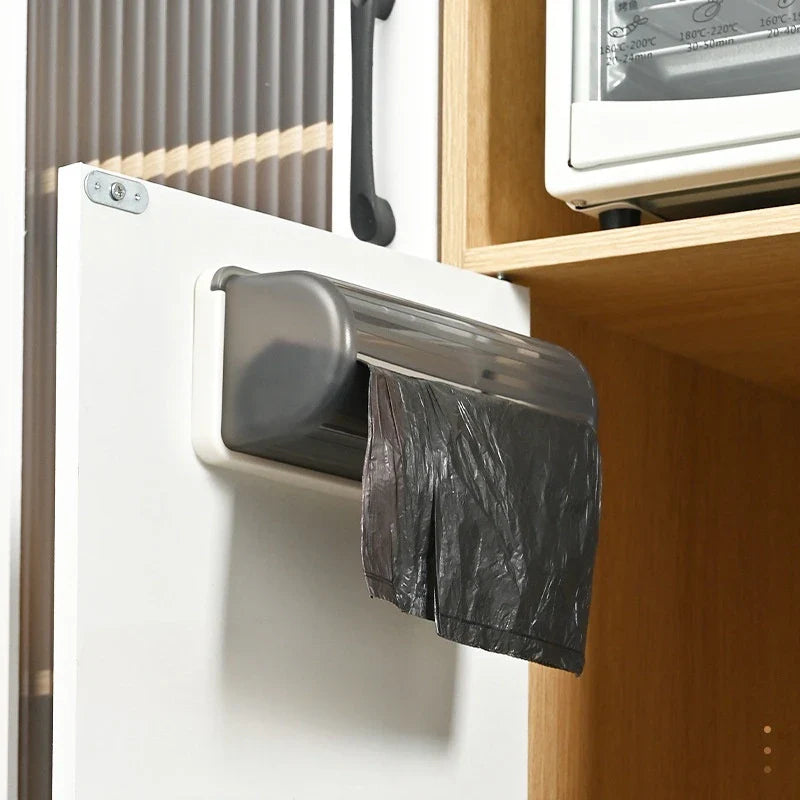 Wall-Mounted Trash Bag Storage Box – Plastic Garbage Bag Dispenser for Kitchen, Bathroom, and Home Organization