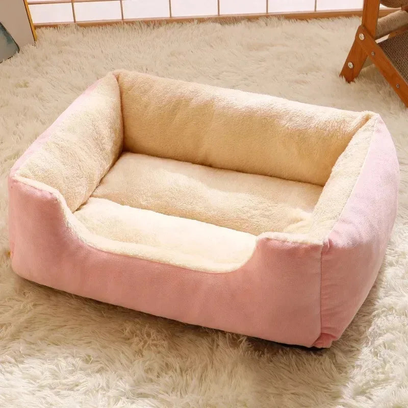 Pet Bed for Cats & Small Dogs — Cozy Cushion House Basket for Pets, Kitten & Puppy Accessories