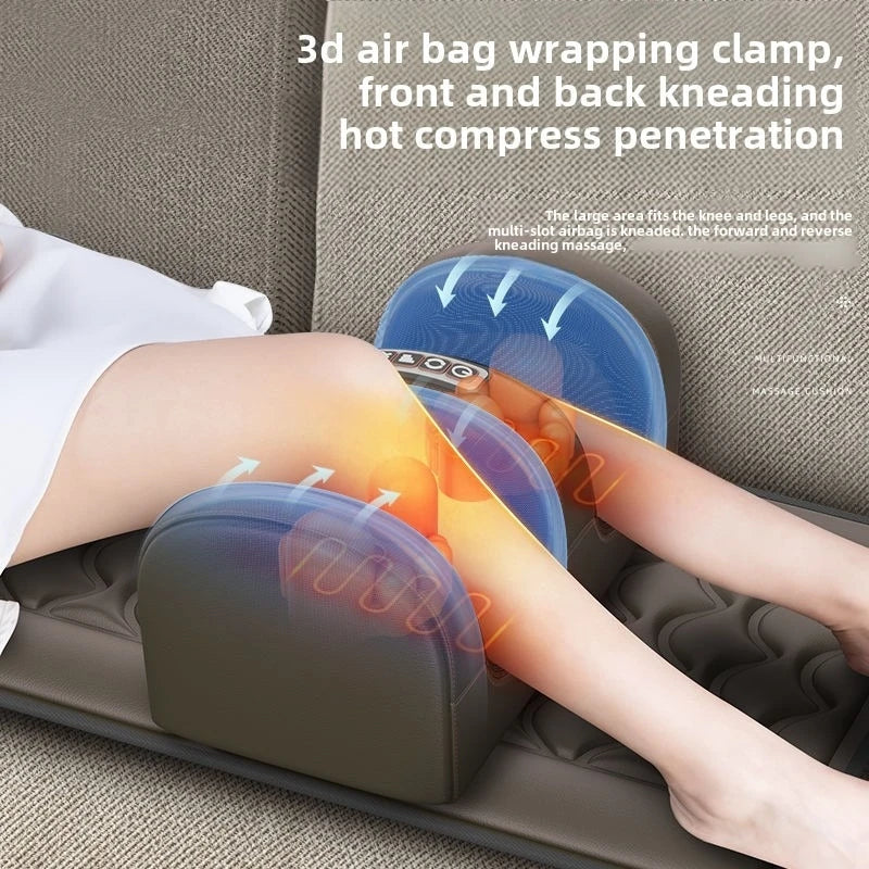 Multifunctional Electric Lumbar Traction Massage Mattress Cushion – Full Body Vibrations for Shoulder, Neck, Waist, and Back with Removable Cover