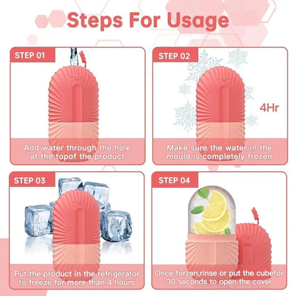 Ice Facial Roller Silicone Mold – Beauty Tool for Eye Puffiness, Pore Minimizing & Skin Massage
