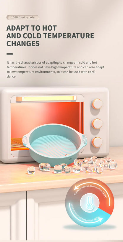 3D Silicone Cake Mold Decorating Tool for Pastry, DIY Cake Pan, Fluted Tube Pan and Airfryer Bakeware Accessories