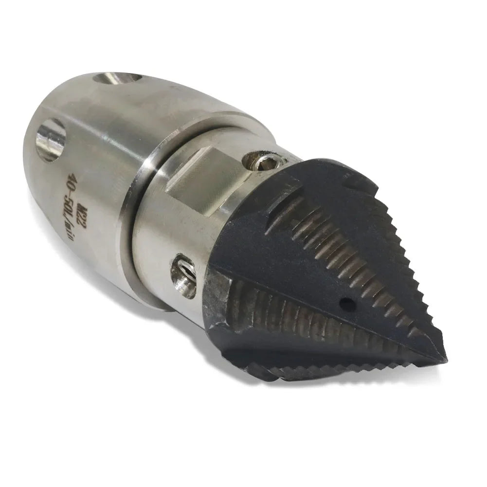High Pressure Rotating Nozzle 1/2 M22 & 3/8 – Sewer & Sludge Cleaning Water Gun Nozzle for Pressure Washing