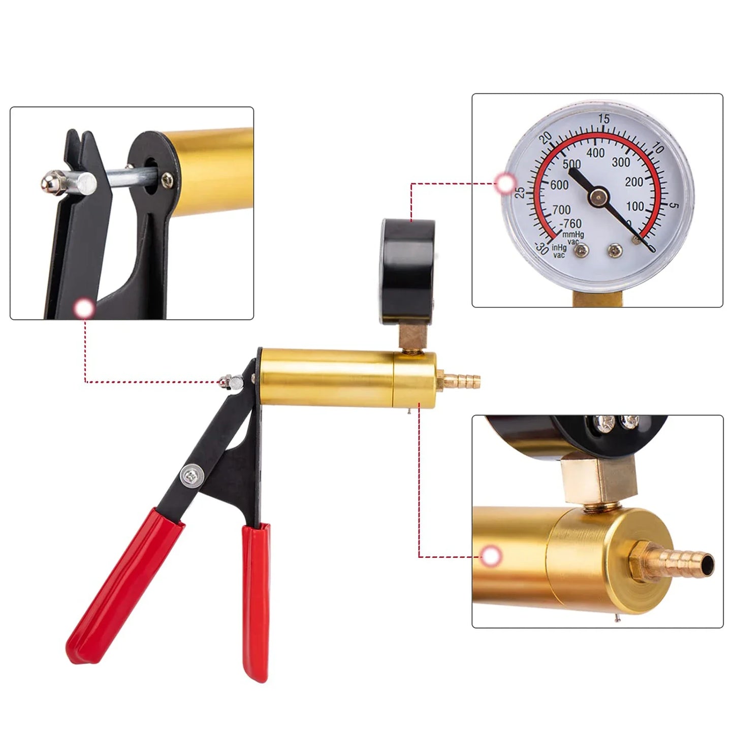 2-in-1 Handheld Vacuum Brake Bleeder Kit with One-Man Brake & Clutch Bleeding System and Protective Case