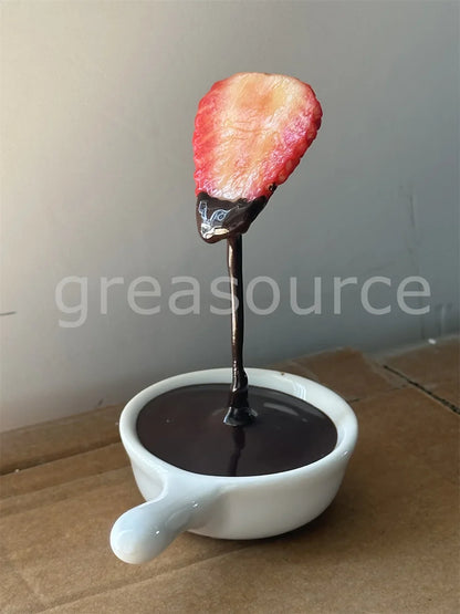 Fake Food Dipping Bowls - Simulated Fruit & Chicken Sauce Models for Photography, Food Display & Advertising Props