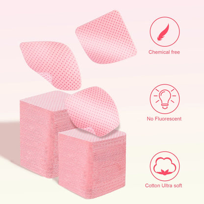 1080-Piece Nail Art Wipes - Lint-Free Cotton Pads for Gel Polish, Eyelash Glue & Beauty Cleaning