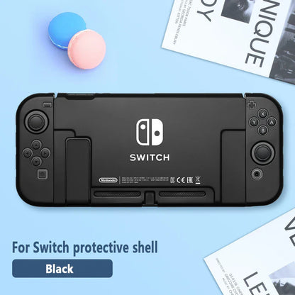 Protective Case & Film for Nintendo Switch – Rocker Cap Handle, Hard Base Cover with Skin-Friendly Gradient Design