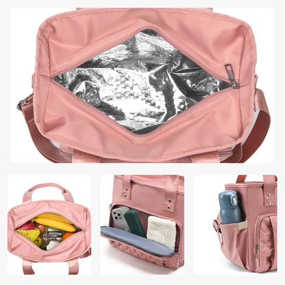 Extra Large Fashion Lunch Bag – Hot-Pressed Waterproof Leak-Proof Travel, Picnic & Mommy Storage Bag