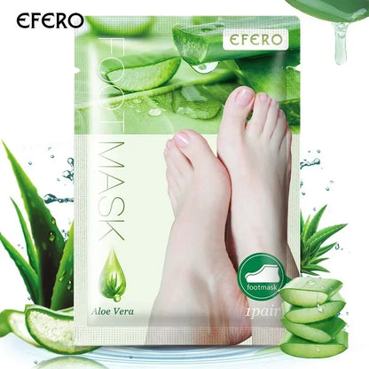 Aloe Vera Foot Mask & Peeling Socks – Exfoliating Scrub for Legs & Feet, Anti-Crack Heel Treatment, Pedicure Skin Removal Patch