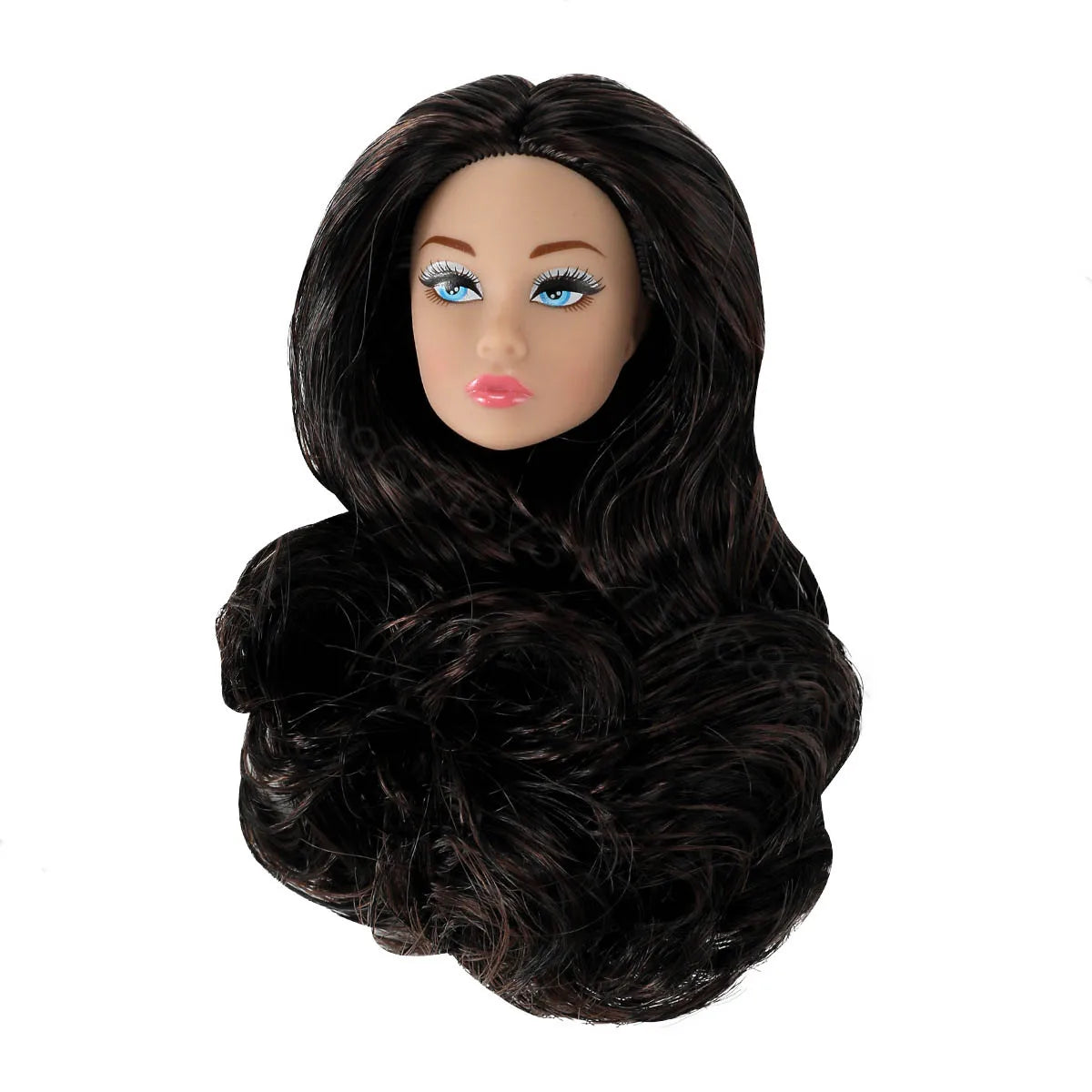 1/6 Supermodel Doll Head Accessories – European & American Makeup Heads for 30cm Dolls in White, Normal & Chocolate Skin