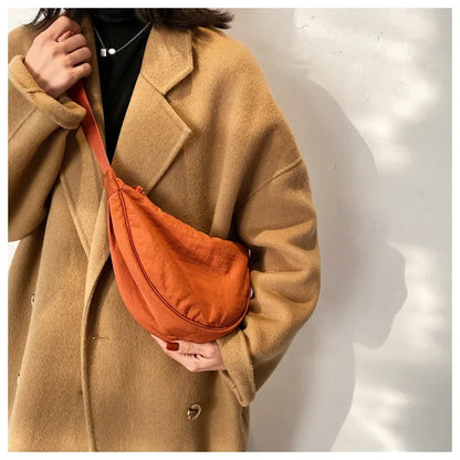 Casual Nylon Hobo Crossbody Bag for Women – Shoulder, Half Moon, Tote Travel Shopper & Purses