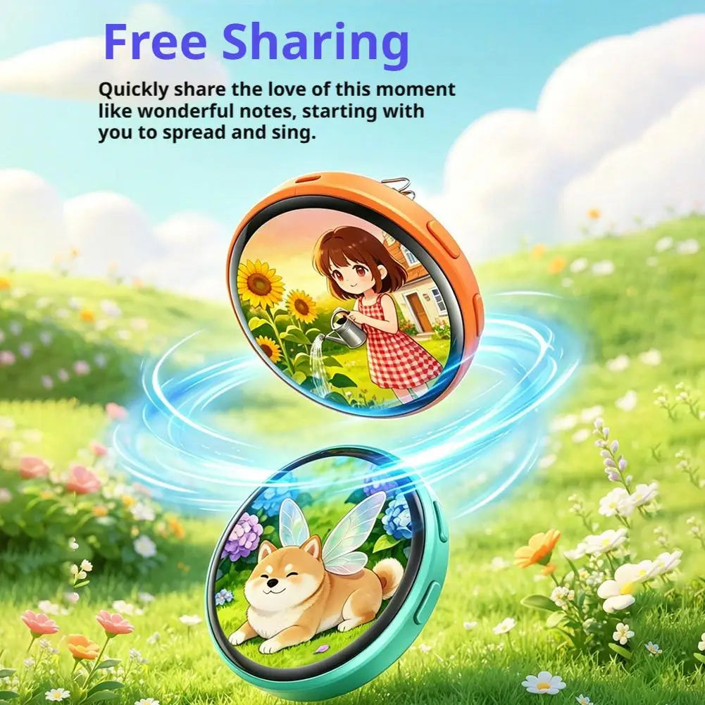 Anime Digital Badge - HD Touchscreen Photo & Video Display Pin for Cosplay, Parties & Fandoms