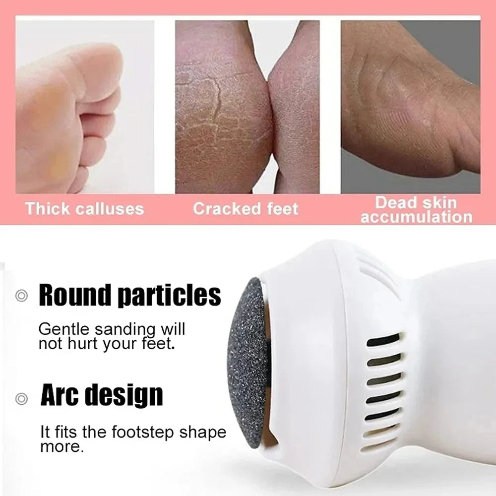 Electric Foot File – Rechargeable Skin Trimmer for Dead Skin, Professional Pedicure Tools