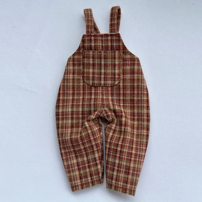 Casual Blythe Doll Clothes – Romper, Plaid Pants & Long Sleeve Top for Licca, Azone, OB24/OB27 Dolls