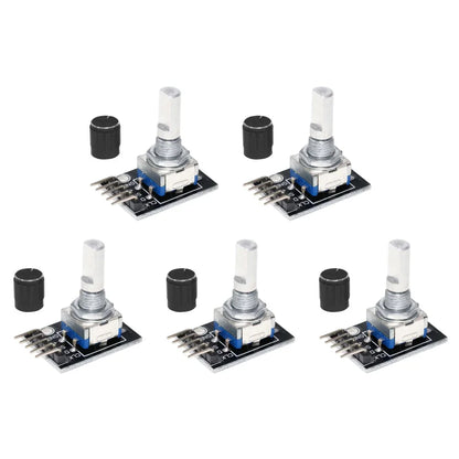 1-8PCS KY-040 Rotary Encoder Module - 360° Knob Switch Sensor Development Board for Arduino 5V DIY Projects