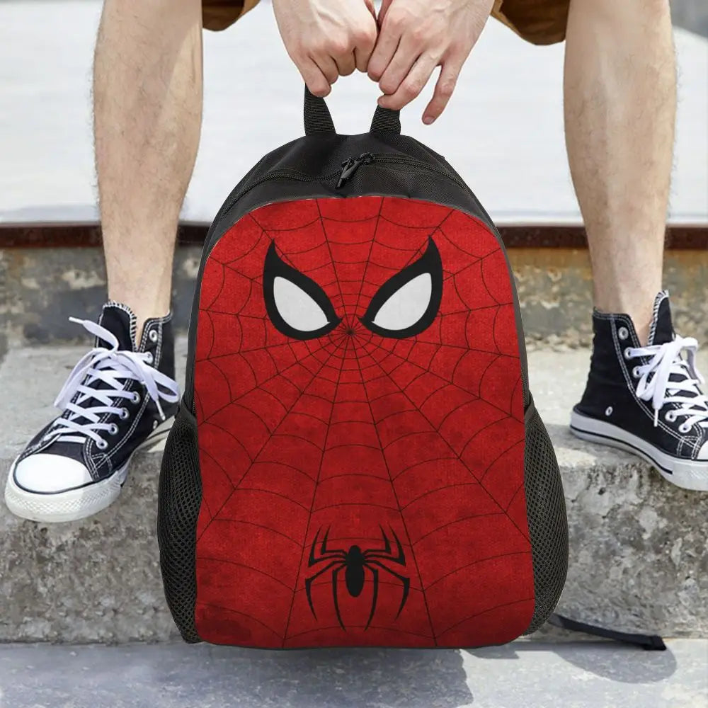 Custom Spider-Man Web Backpack – Water-Resistant School & College Bag for Men and Women