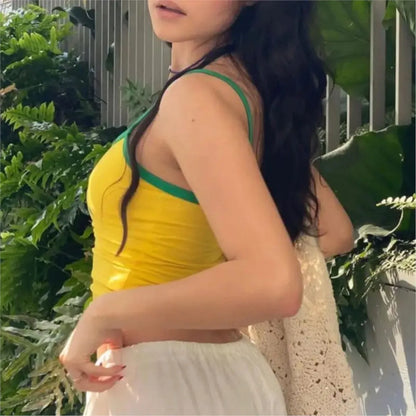 Women’s Brazil Letter Crop Top T-Shirt – 90s Aesthetic Y2K Summer Short Sleeve Streetwear K-Pop Harajuku Fashion Tee (Hot Selling)