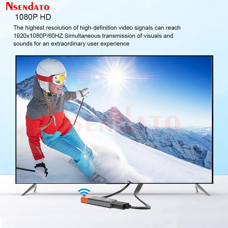 HDMI Wireless Transmitter & Receiver 1080P - 50M Video Display Extender for Camera, Laptop, PC to TV