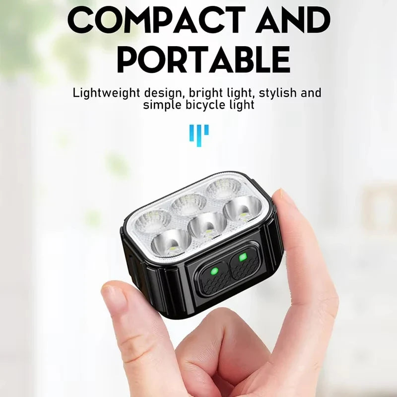 USB Rechargeable Bicycle Light Set – Waterproof LED Front Headlight & Rear Taillight for Mountain and Road Bikes